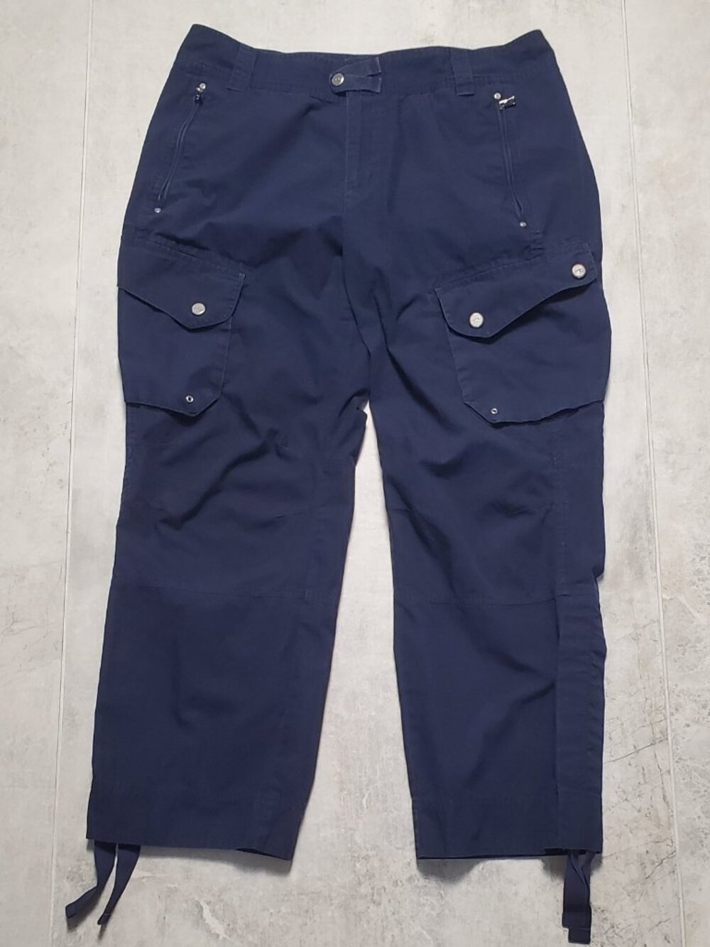 Lauren Ralph Lauren Active Navy Blue Cargo Capri Pants - Size 10